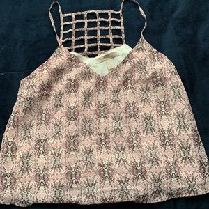 Pink and purple patterned tank top